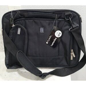 Tuari Black Laptop Bag 15.6" with Adjustable Strap & Multiple Compartments